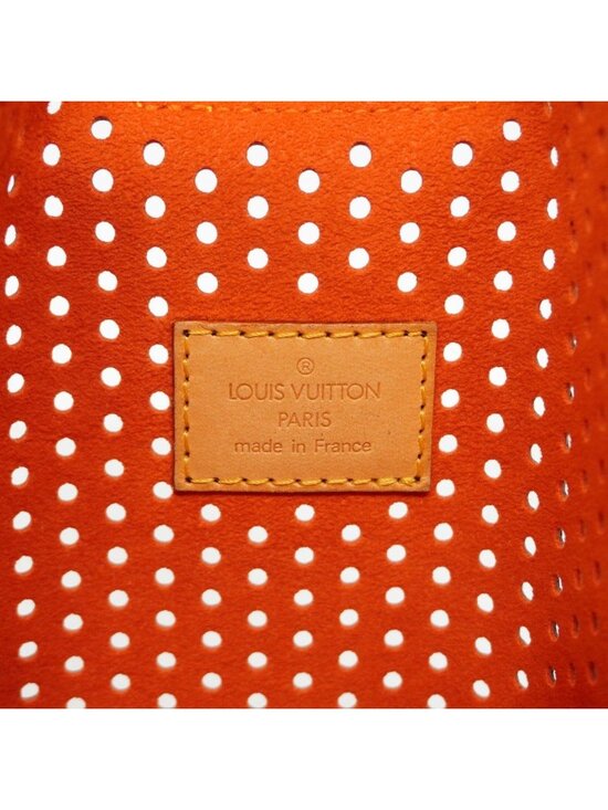 LOUIS VUITTON Orange Monogram Perforated Musette Bag Louis Vuitton Shoulder Bag Monogram Perfo Musette Brown Orange